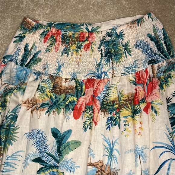 C&C California Linen Blend Maxi Skirt Hawaiian Tropical Summer Casual women's XS - Picture 4 of 10